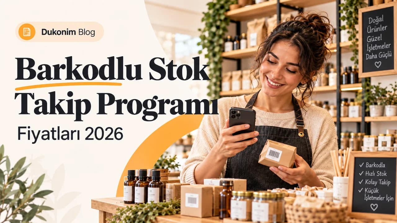 Telefonla barkod okutulan küçük esnaf mağazası blog kapağı