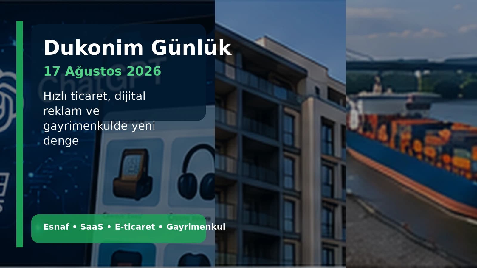 Dukonim Günlük — 17 Ağustos 2026: Hızlı Ticaret, Dijital Reklam ve Gayrimenkul