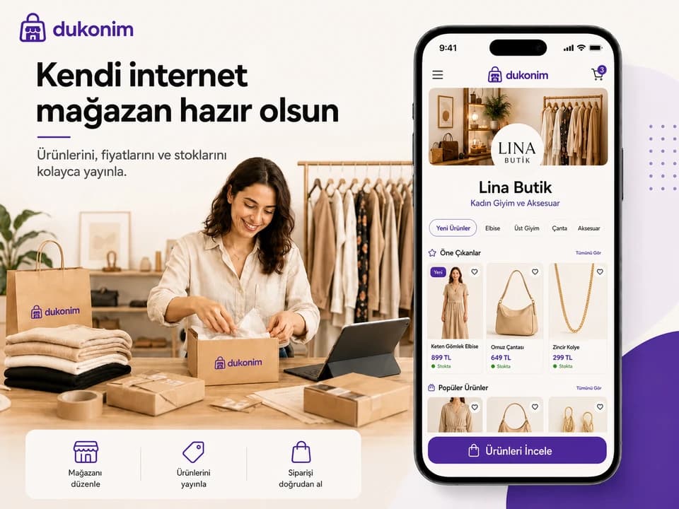 Dukonim Mağaza ile ürün, fiyat ve stoklarını kendi internet mağazasında yayınlayan butik işletmesi