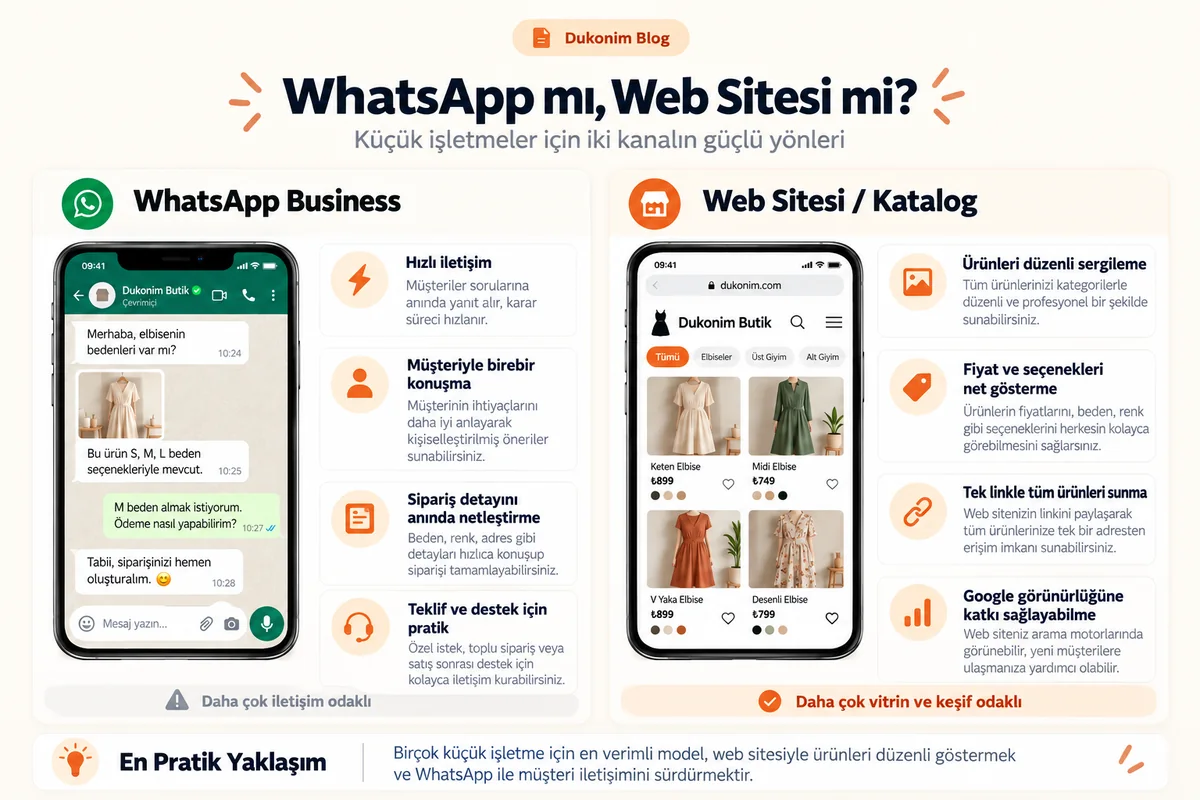 WhatsApp Business ile web sitesinin esnaf için farklı avantajları